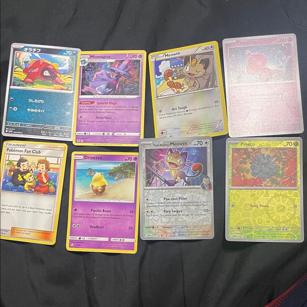 Pokemon Card Collection - Red, Yellow, Purple